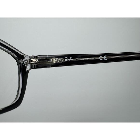 Authentic Ray Ban RB5255 2034 Black on Clear Full Rim Eyeglasses Frame 53-16-135 - Picture 6 of 11